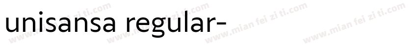 unisansa regular字体转换